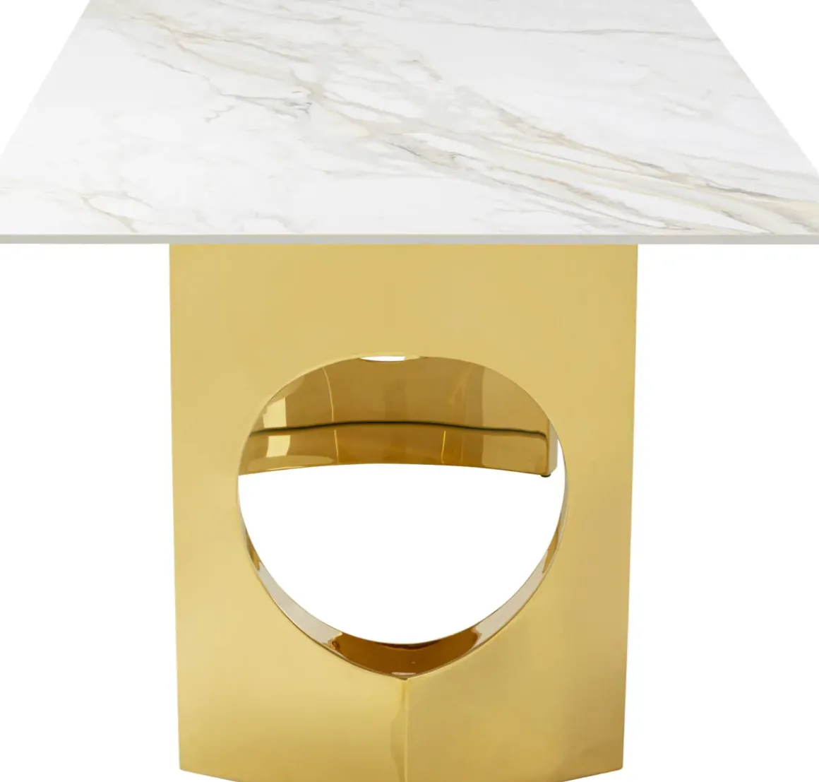 Bord Eternity Oho - Keramik/Guld, 180x90cm - KARE Design