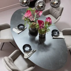 Bord Grande Possibilita Oval - Sten/Svart, 220x120cm - KARE Design