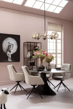 Bord Grande Possibilita Oval - Sten/Svart, 220x120cm - KARE Design