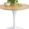 Bord Invitation - Runt Matbord Ek/Vit, Ø90cm - KARE Design