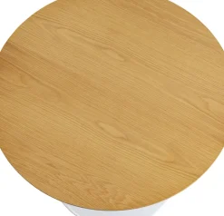 Bord Invitation - Runt Matbord Ek/Vit, Ø90cm - KARE Design