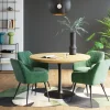 Bord Invitation - Runt Matbord Ek/Svart, Ø120cm - KARE Design