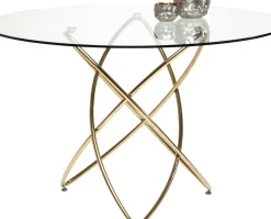 Bord Molekular - Matbord i Guld/Glas Ø120cm - KARE Design