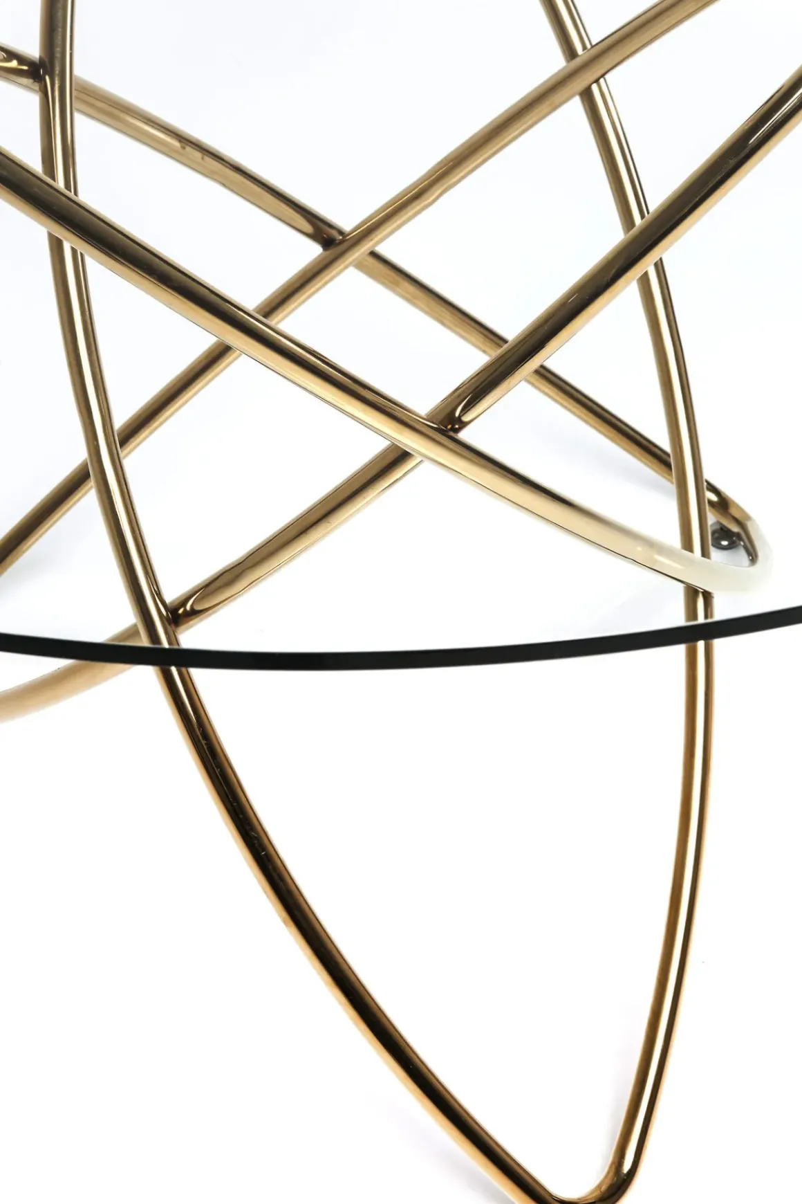 Bord Molekular - Matbord i Guld/Glas Ø120cm - KARE Design