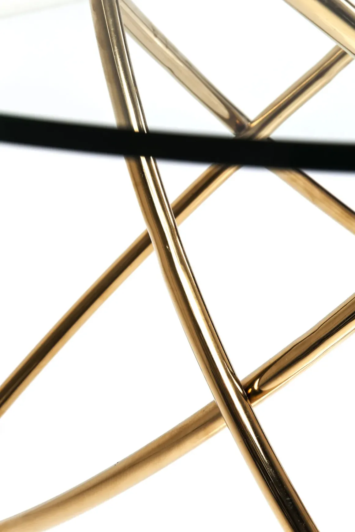 Bord Molekular - Matbord i Guld/Glas Ø120cm - KARE Design