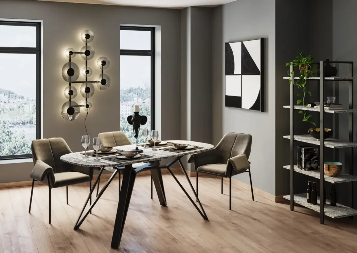 Bord Okinawa - Bordskiva i Granit, 180x90cm - KARE Design