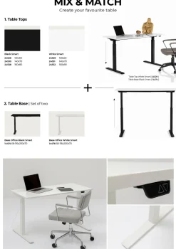 Bordsben Tavola Office Vit Smart - KARE Design