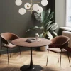 Bord Schickeria Ø110cm - Valnöt Faner/Svart Trumpetfot - KARE Design