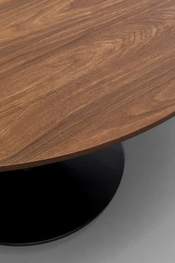 Bord Schickeria Ø110cm - Valnöt Faner/Svart Trumpetfot - KARE Design