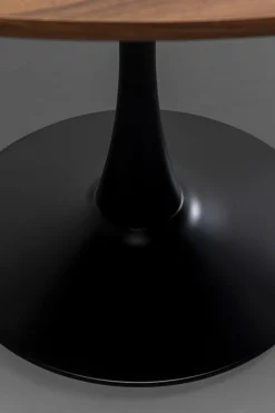 Bord Schickeria Ø110cm - Valnöt Faner/Svart Trumpetfot - KARE Design