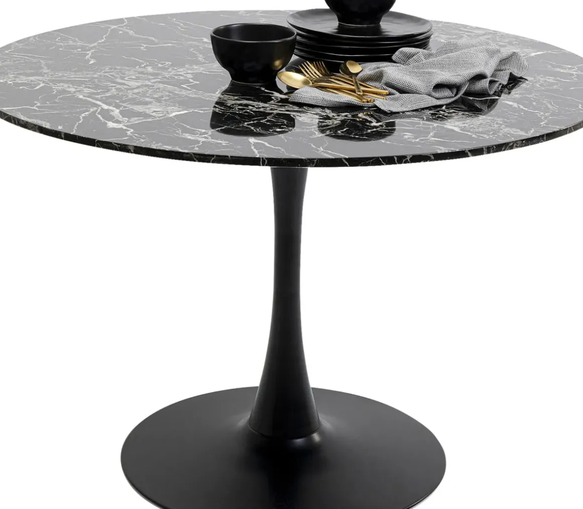 Bord Schickeria - Marmor, Svart, Ø110cm - KARE Design