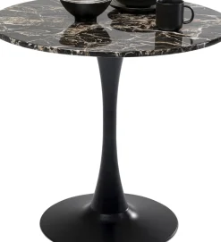 Bord Schickeria - Marmor, Svart, Ø80cm - KARE Design