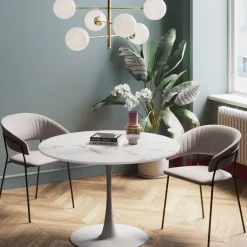 Bord Schickeria- Marmor, vit, Ø110cm - KARE Design