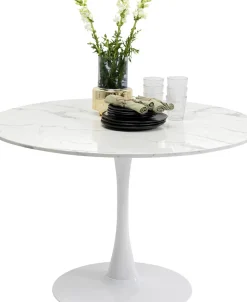 Bord Schickeria- Marmor, vit, Ø110cm - KARE Design