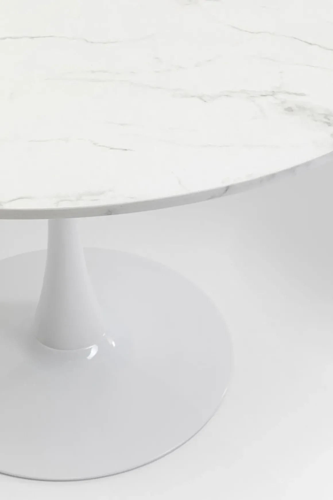 Bord Schickeria- Marmor, vit, Ø110cm - KARE Design