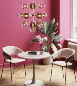 Bord Schickeria - Marmor, Vit, Ø80cm - KARE Design