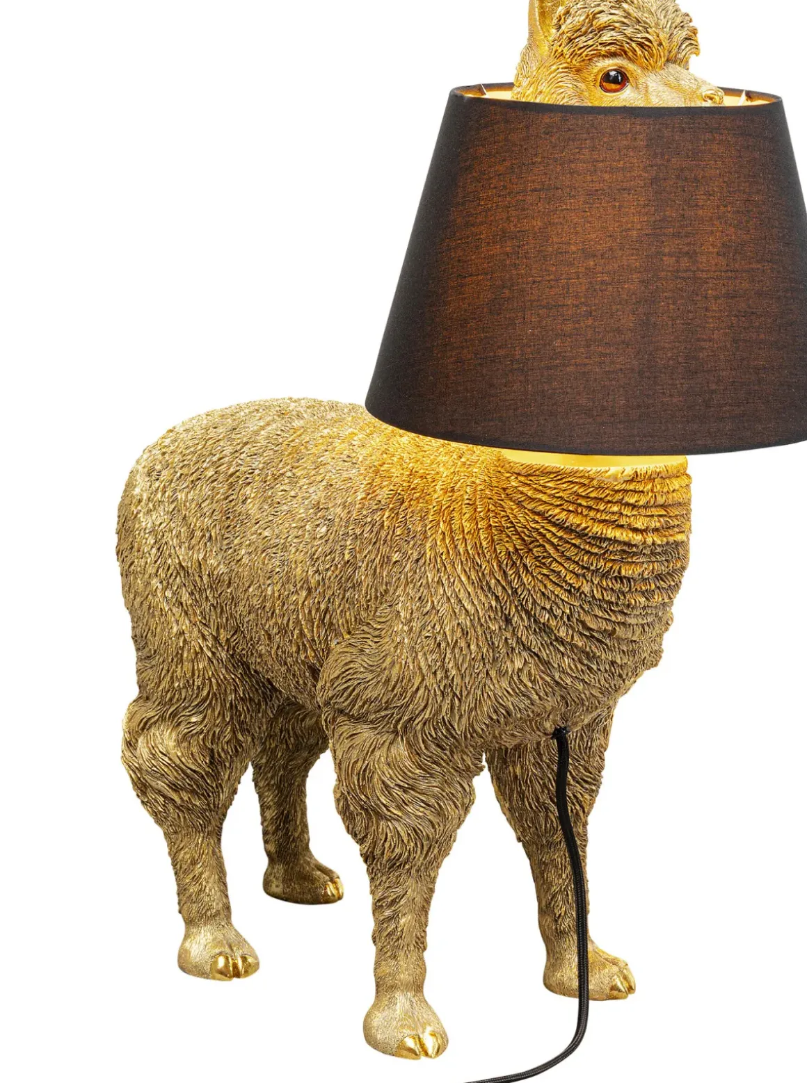 Bordslampa Alpaca - Alpacka, Guld Med Svart Skärm, 59cm - KARE Design