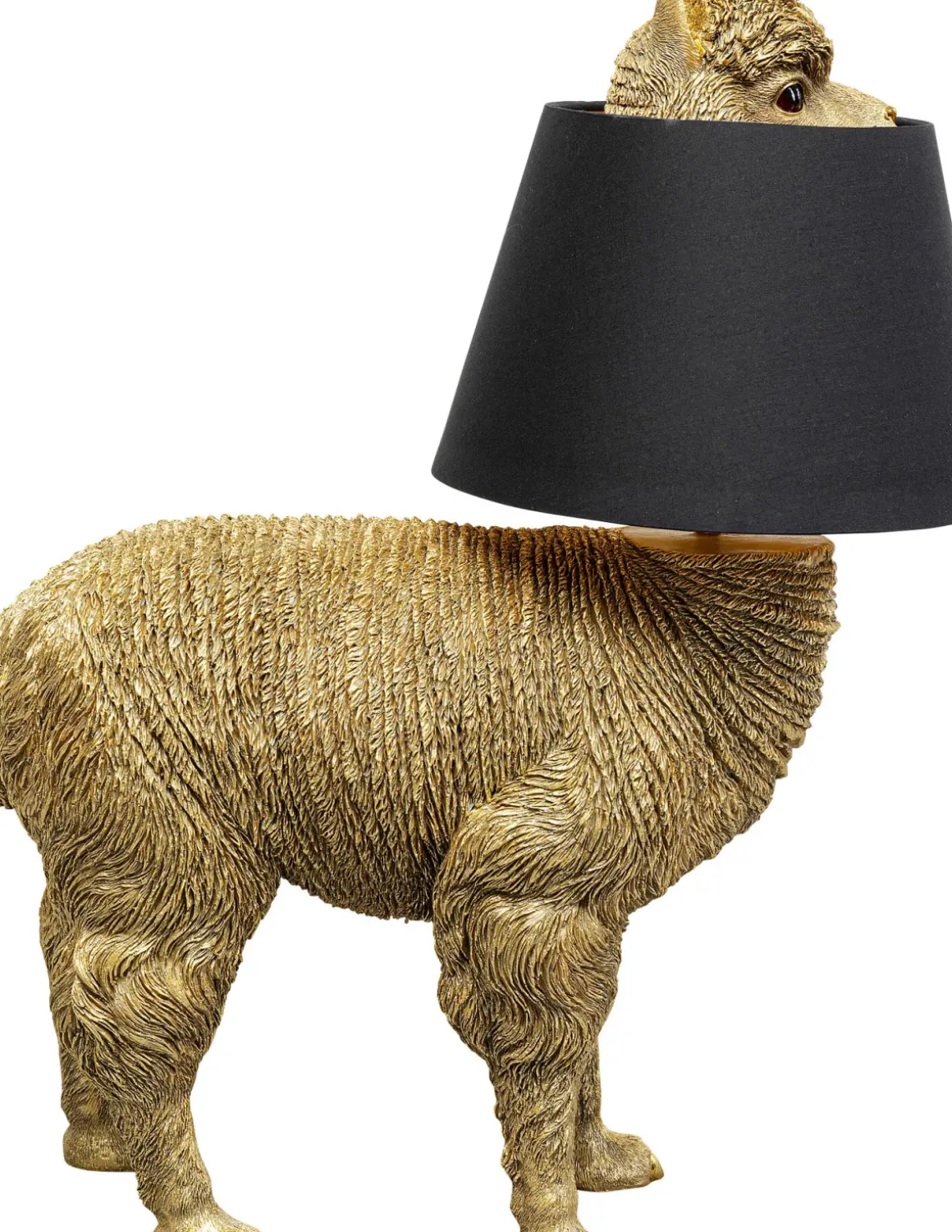 Bordslampa Alpaca - Alpacka, Guld Med Svart Skärm, 59cm - KARE Design