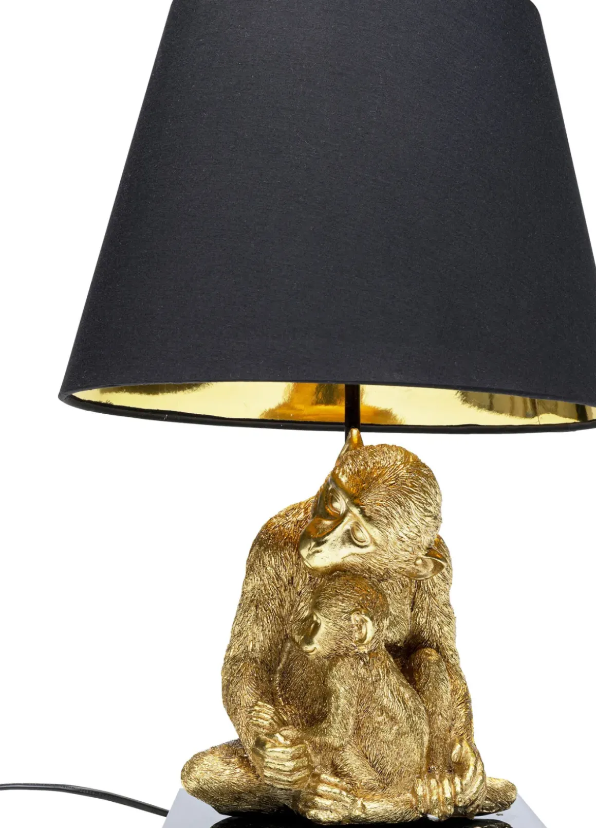 Bordslampa Animal Monkey Love - Guld/Svart Skärm - KARE Design