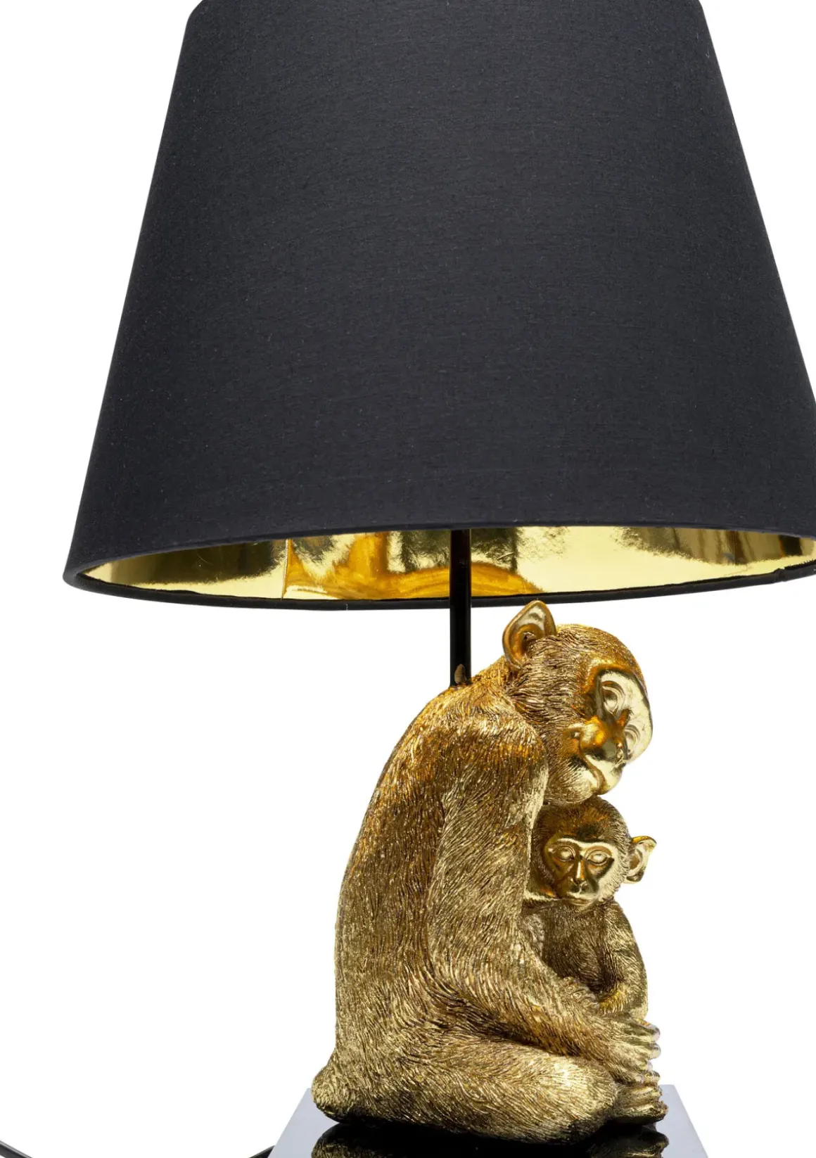 Bordslampa Animal Monkey Love - Guld/Svart Skärm - KARE Design