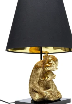 Bordslampa Animal Monkey Love - Guld/Svart Skärm - KARE Design