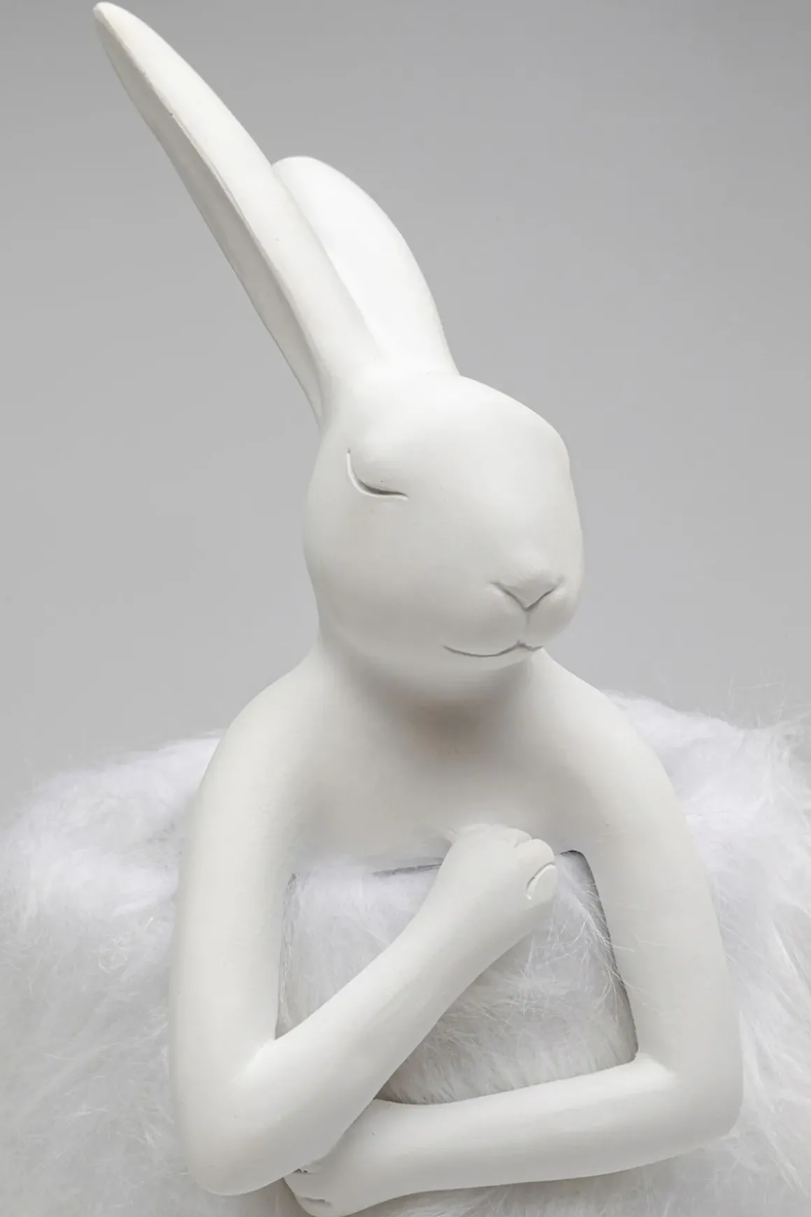 Bordslampa Animal Rabbit Fur - Vit/Silver, 50cm - KARE Design