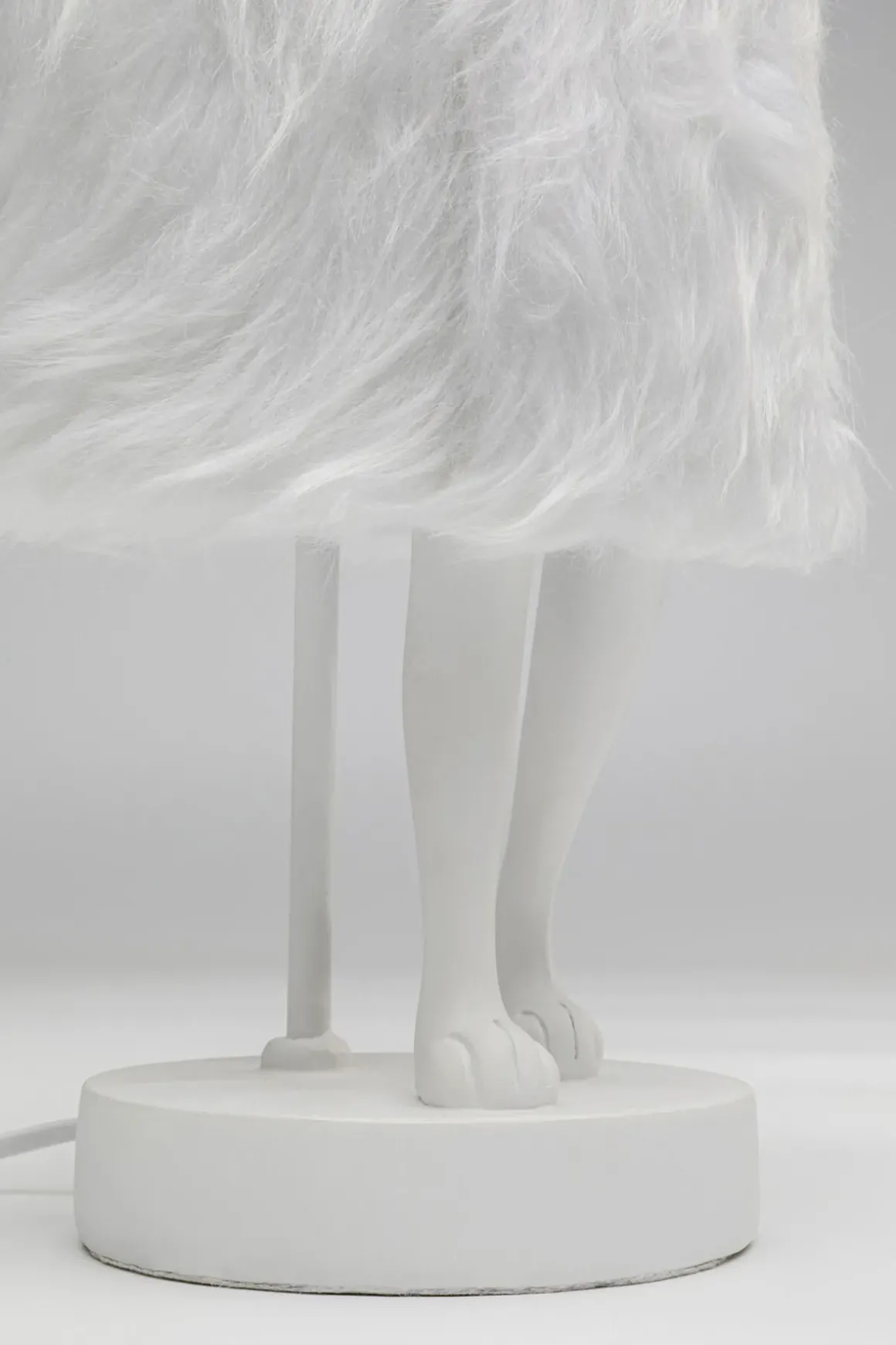 Bordslampa Animal Rabbit Fur - Vit/Silver, 50cm - KARE Design