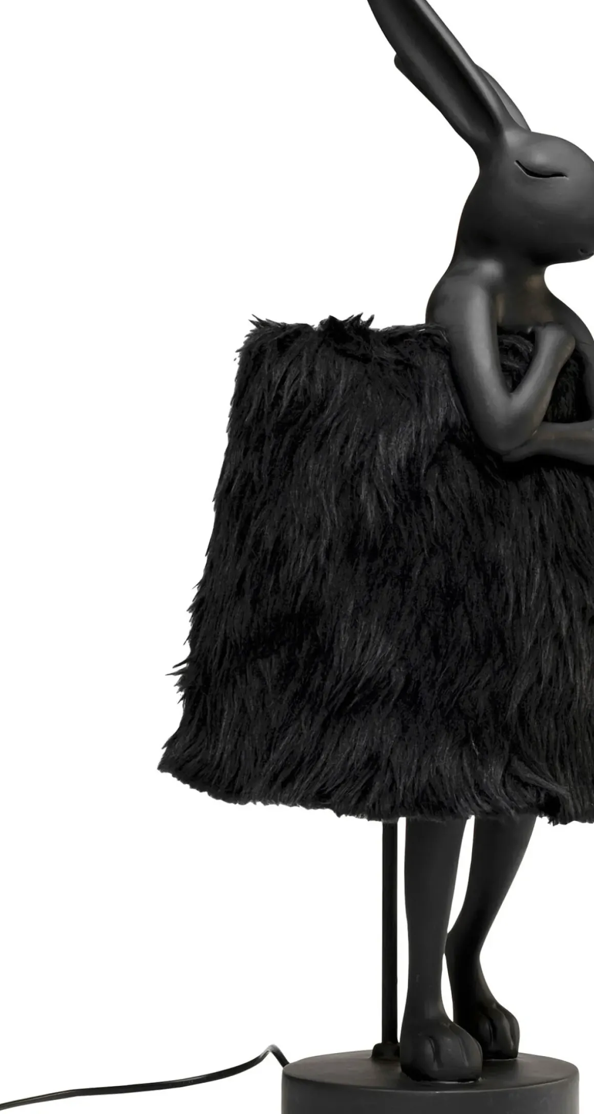 Bordslampa Animal Rabbit Fur - Svart/Guld, 68cm - KARE Design