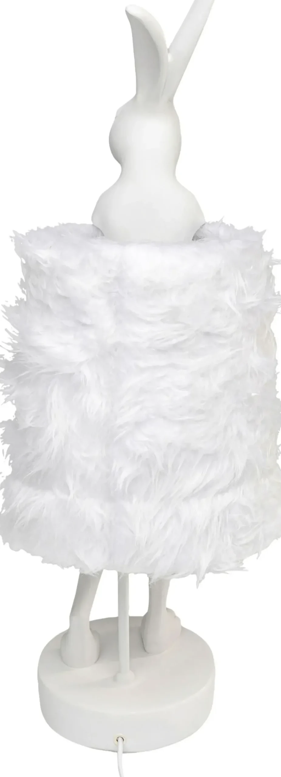 Bordslampa Animal Rabbit Fur - Vit/Silver, 68cm - KARE Design