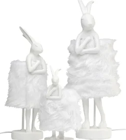 Bordslampa Animal Rabbit Fur - Vit/Silver, 68cm - KARE Design