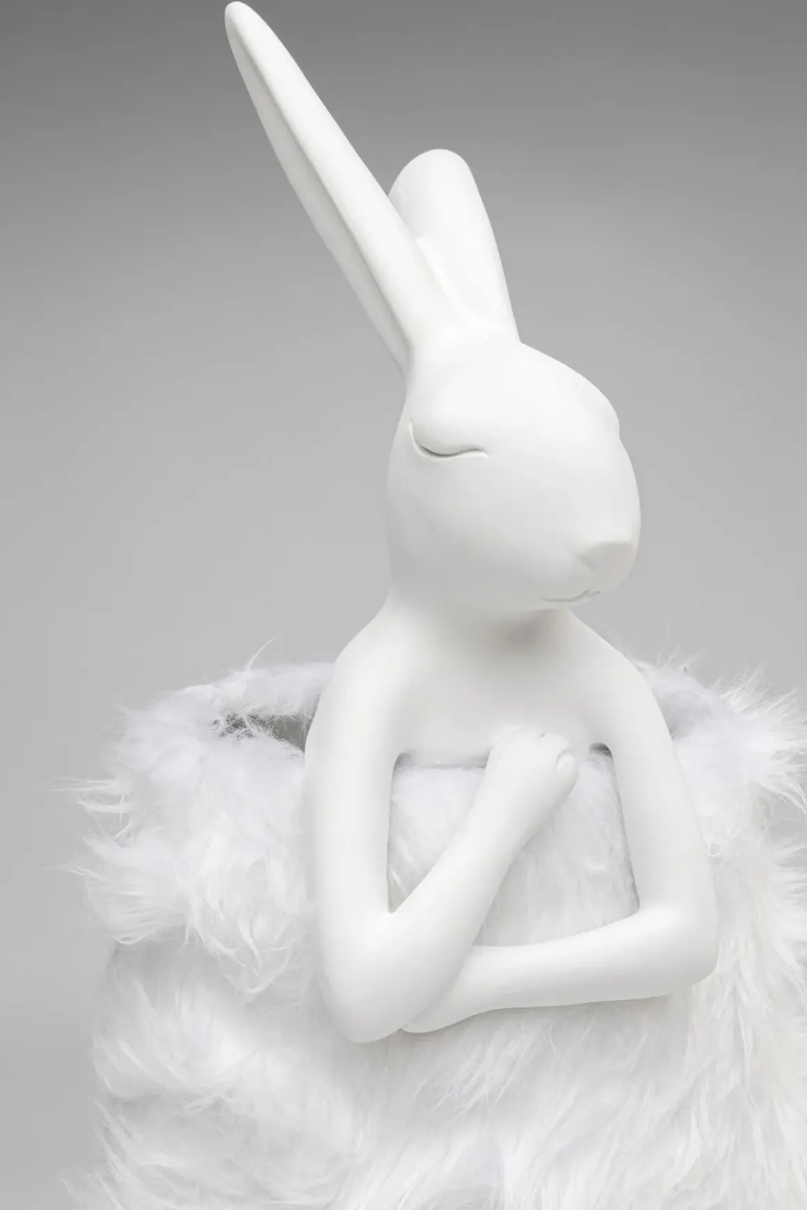Bordslampa Animal Rabbit Fur - Vit/Silver, 68cm - KARE Design