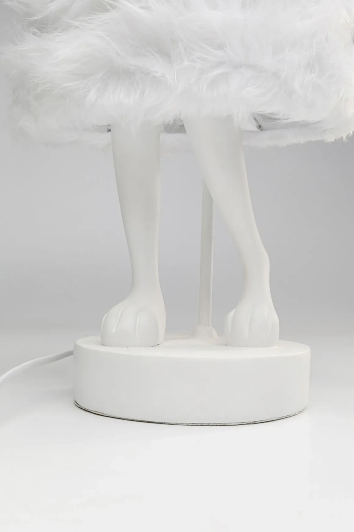 Bordslampa Animal Rabbit Fur - Vit/Silver, 68cm - KARE Design