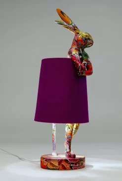 Bordslampa Animal Rabbit - Graffiti/Lila, 50cm - KARE Design