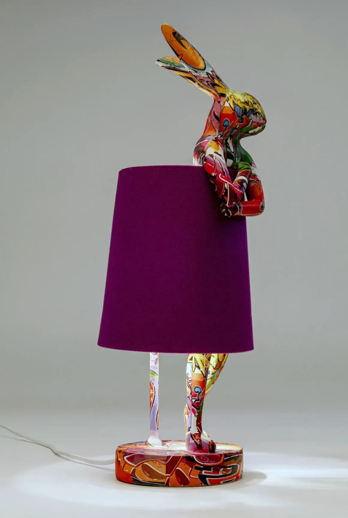 Bordslampa Animal Rabbit - Graffiti/Lila, 50cm - KARE Design