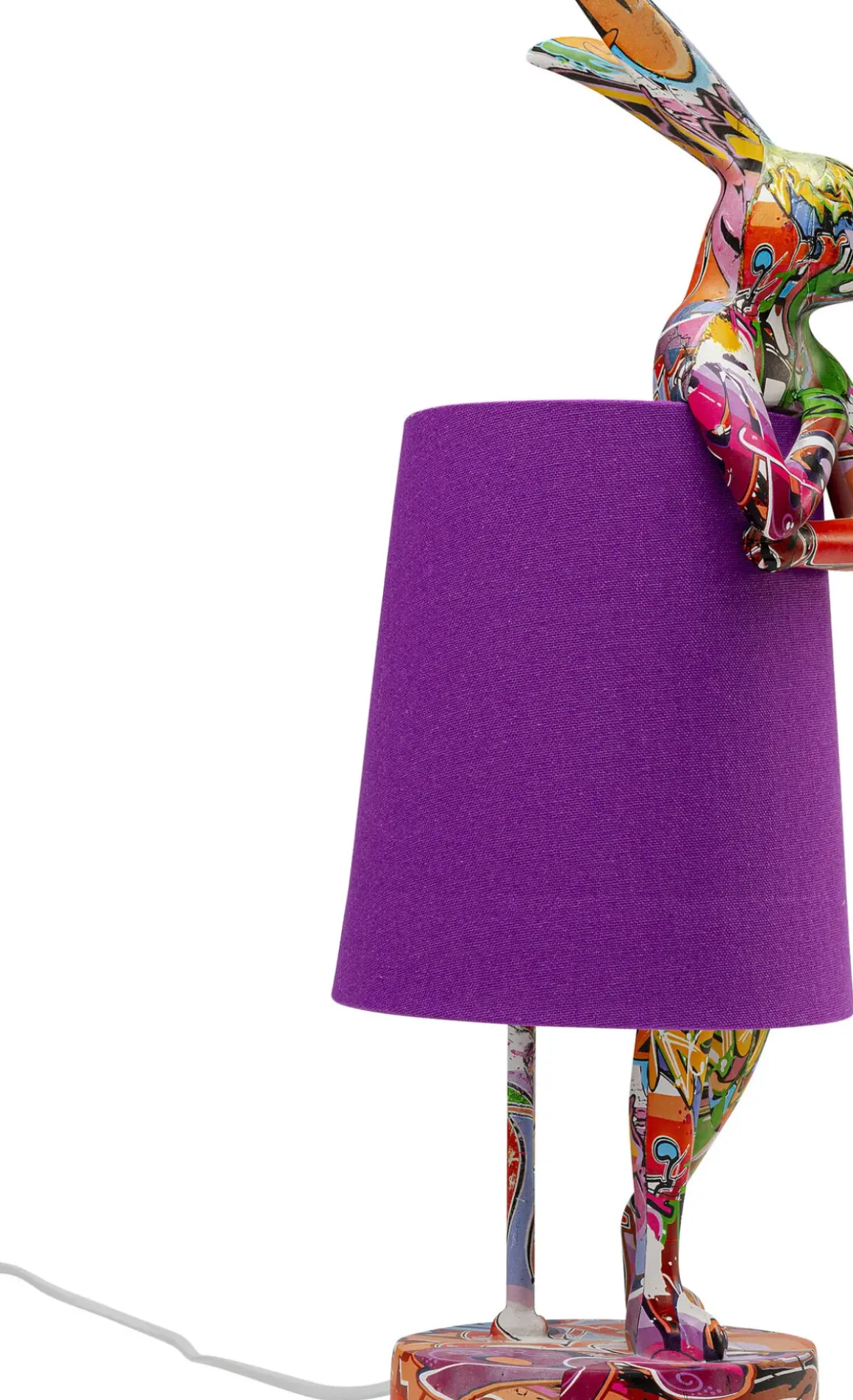 Bordslampa Animal Rabbit - Graffiti/Lila, 50cm - KARE Design