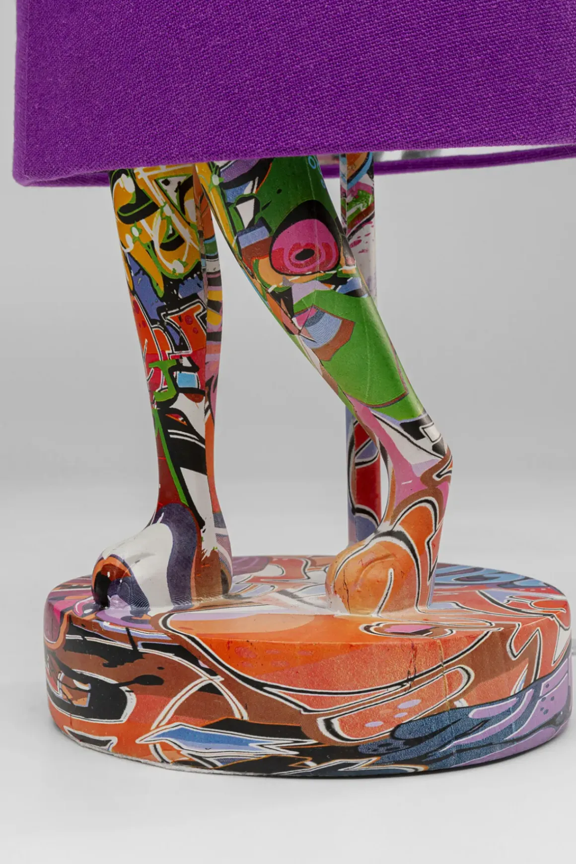 Bordslampa Animal Rabbit - Graffiti/Lila, 50cm - KARE Design