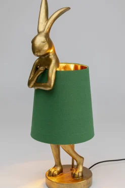 Bordslampa Animal Rabbit - Guld/Grön, 68cm - KARE Design