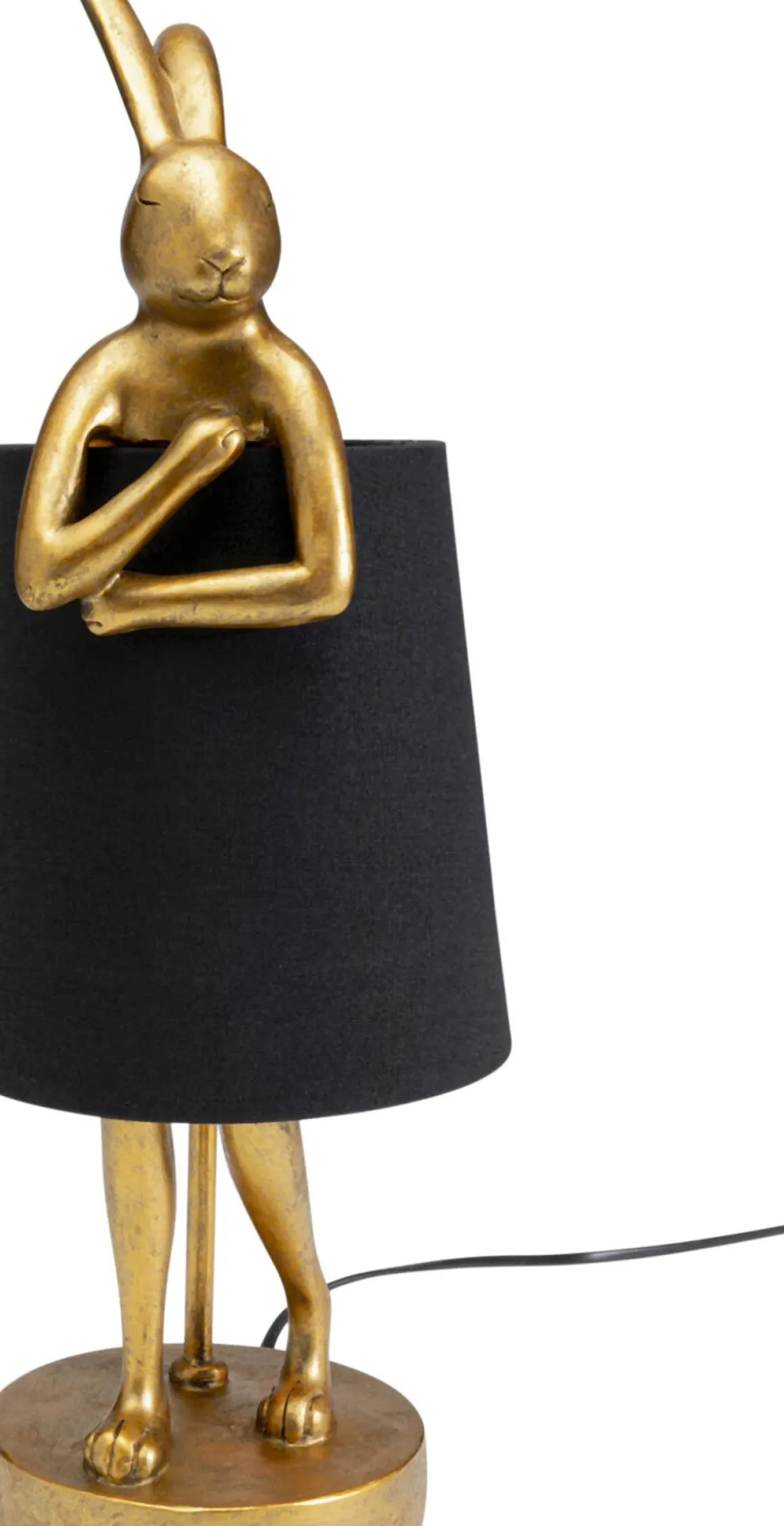 Bordslampa Animal Rabbit - Kanin, Guld/Svart, 50cm - KARE Design