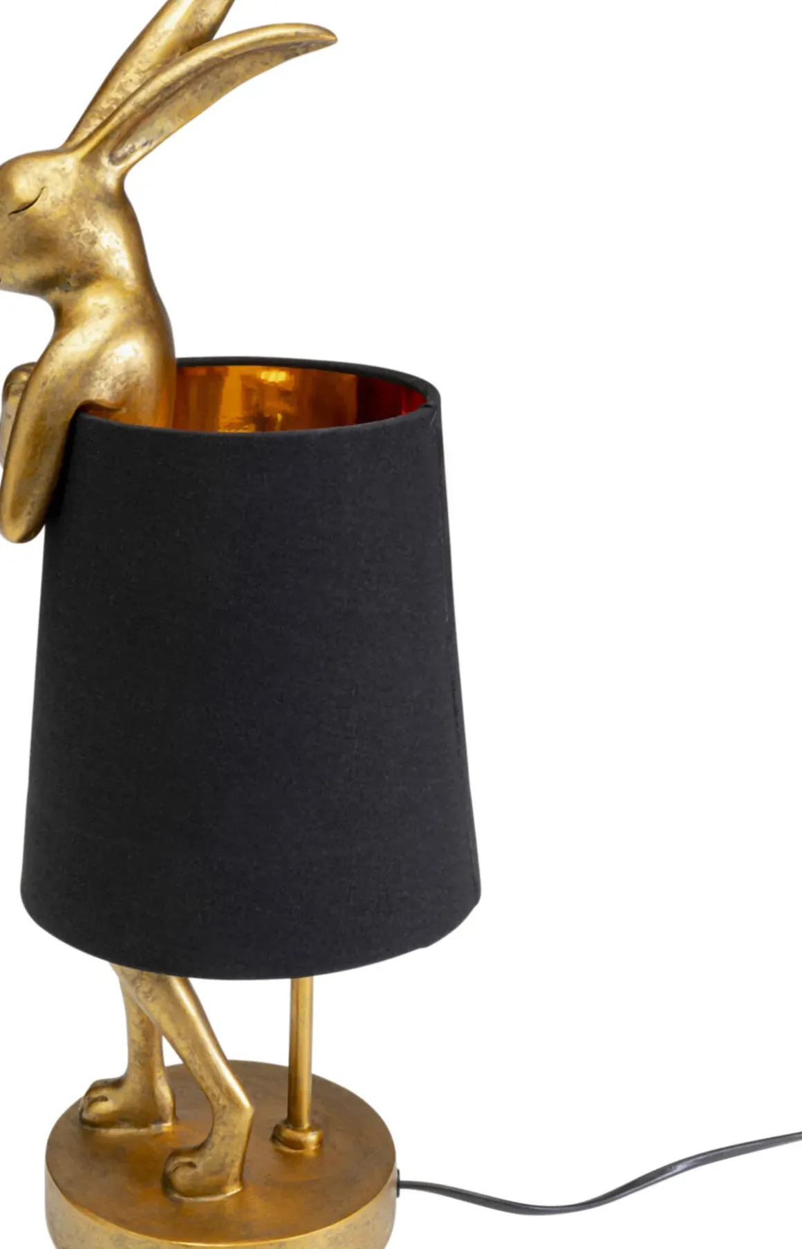 Bordslampa Animal Rabbit - Kanin, Guld/Svart, 50cm - KARE Design