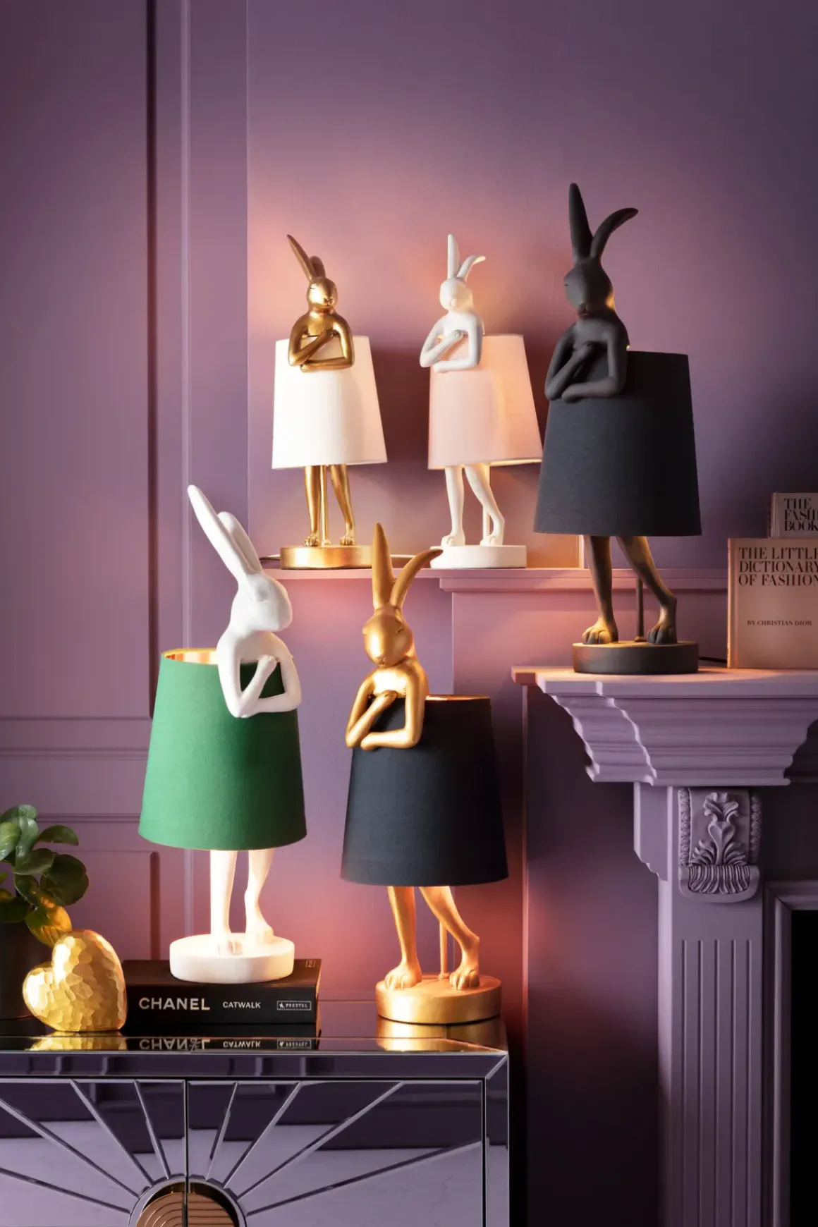 Bordslampa Animal Rabbit - Vit/Grön, 68cm - KARE Design