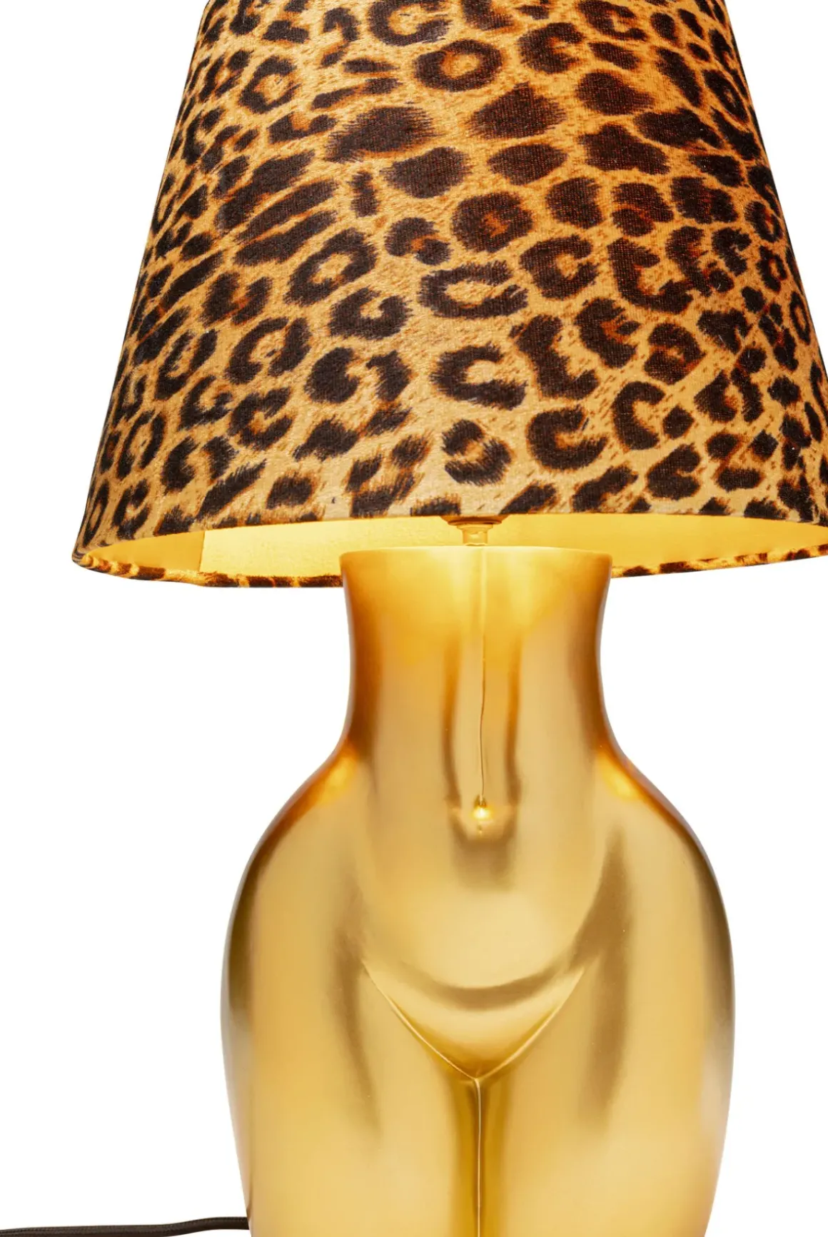 Bordslampa Donna Leo - Guldfärgad Kropp Med Leopardskärm 48cm - KARE Design