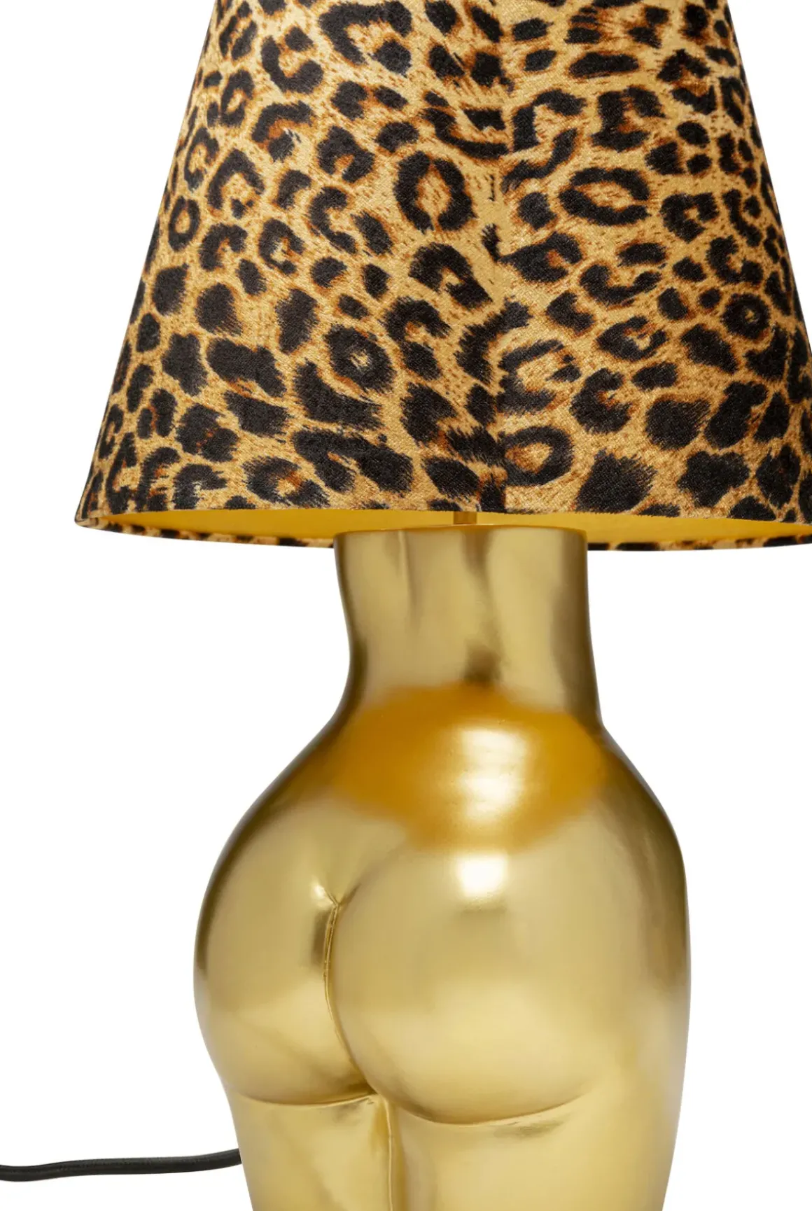 Bordslampa Donna Leo - Guldfärgad Kropp Med Leopardskärm 48cm - KARE Design