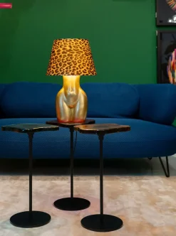Bordslampa Donna Leo - Guldfärgad Kropp Med Leopardskärm 48cm - KARE Design