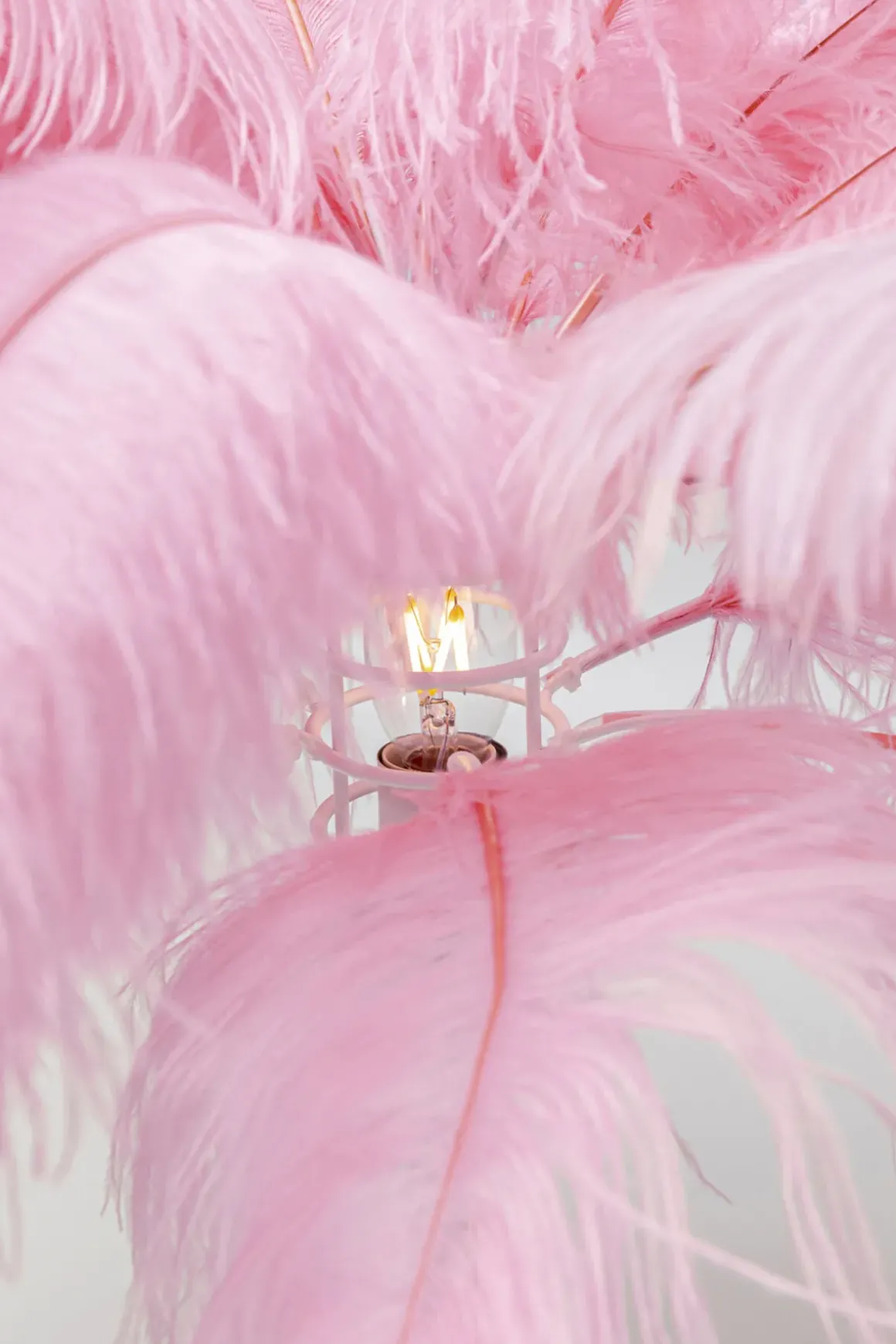 Bordslampa Feather Palm - Rosa, 60cm - KARE Design