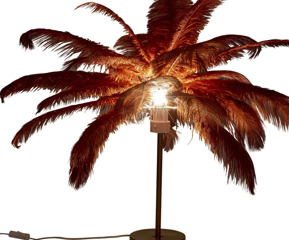 Bordslampa Feather Palm - Roströd, 60cm - KARE Design