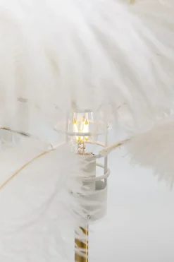 Bordslampa Feather Palm - Vit, 60cm - KARE Design