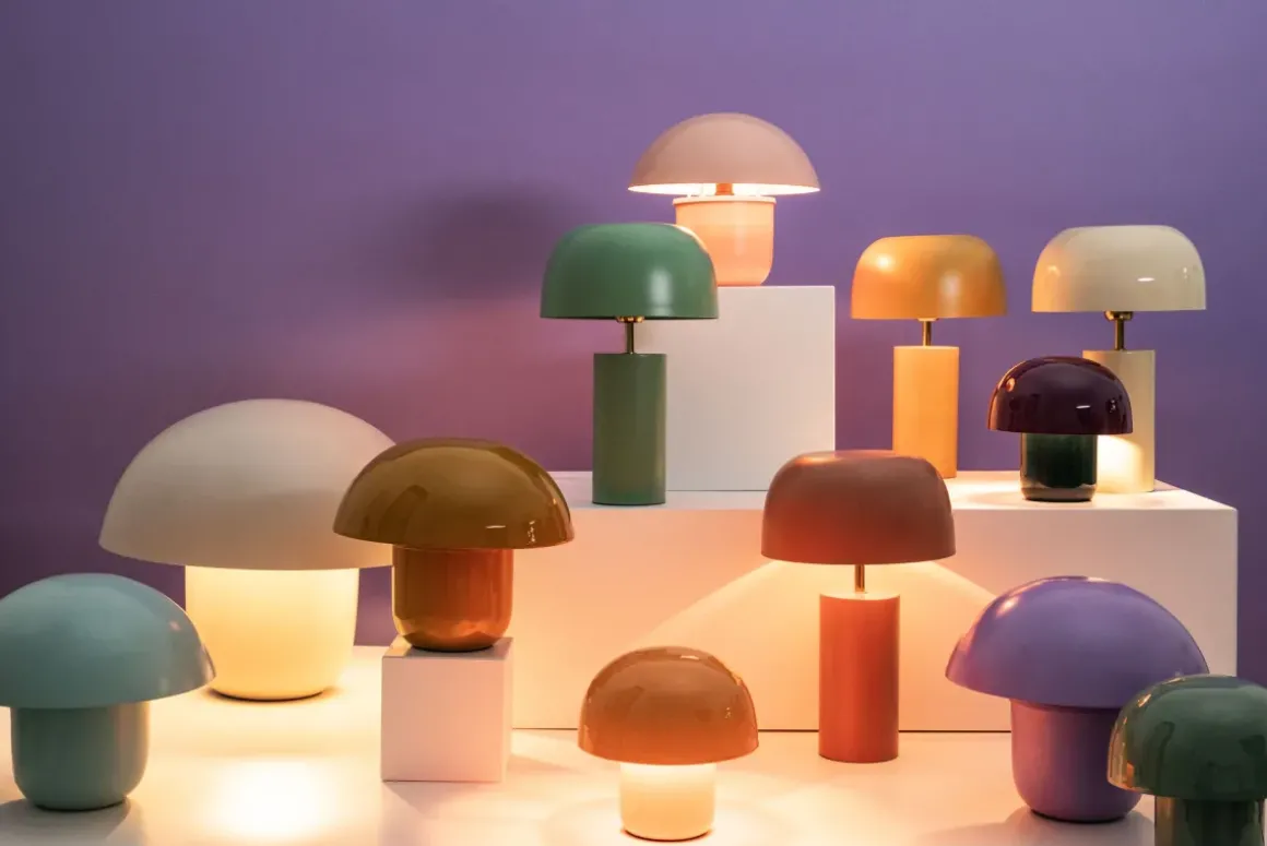 Bordslampa Mushroom Duo - Midnight, 20cm - KARE Design