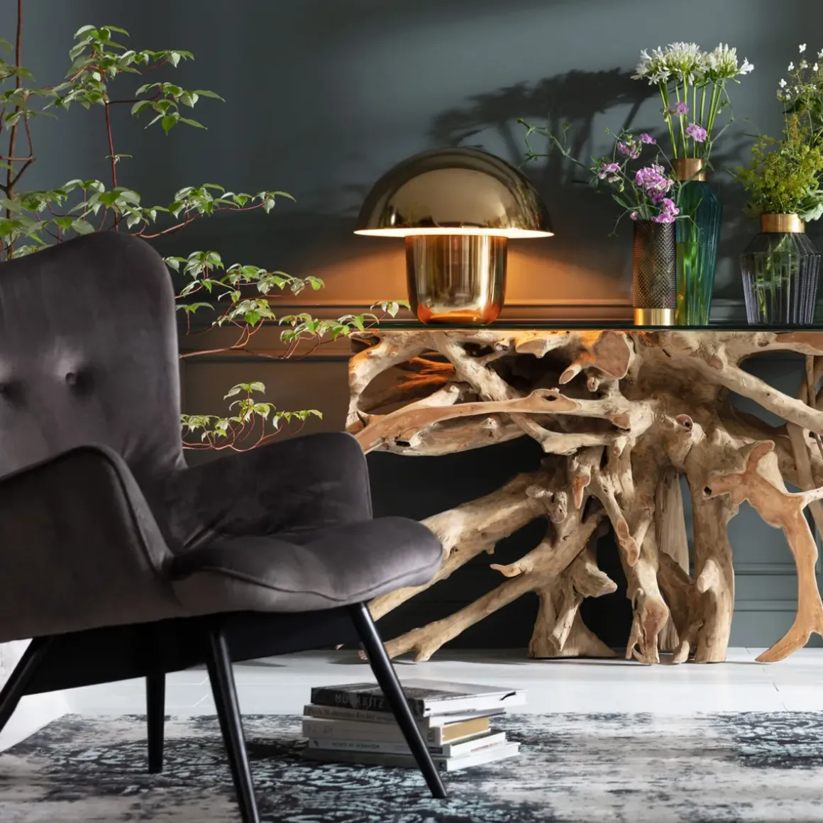 Bordslampa Mushroom Mässing - KARE Design