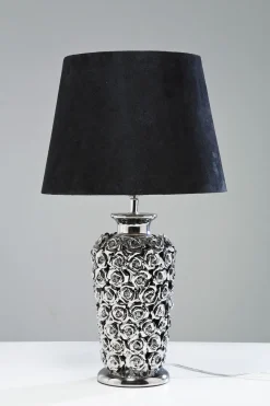 Bordslampa Rose - Silver / Svart Skärm - KARE Design