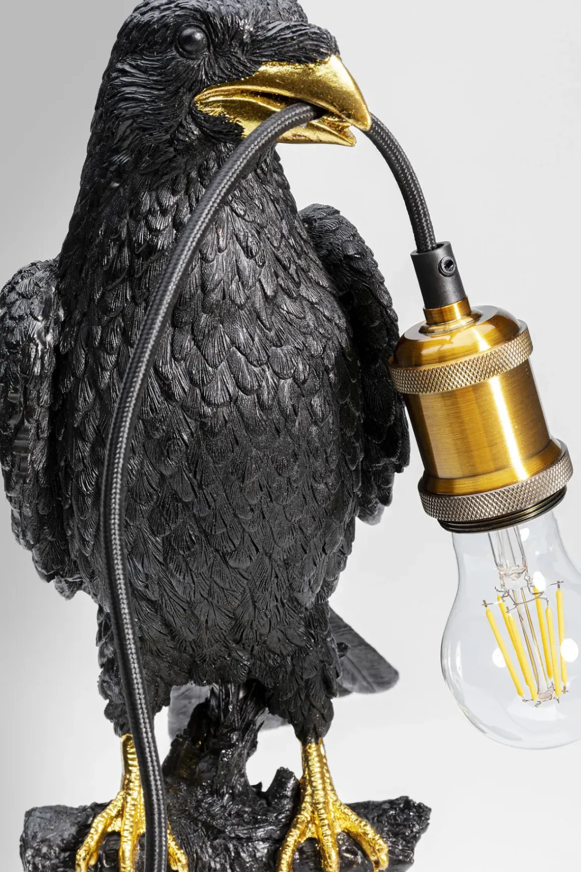 Bordslampa Sitting Crow - Kråka, Matt Svart - KARE Design
